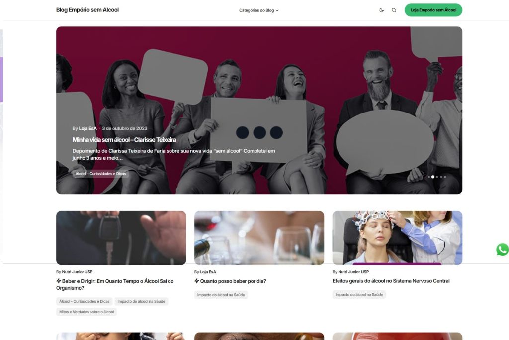 Blog em wordpress