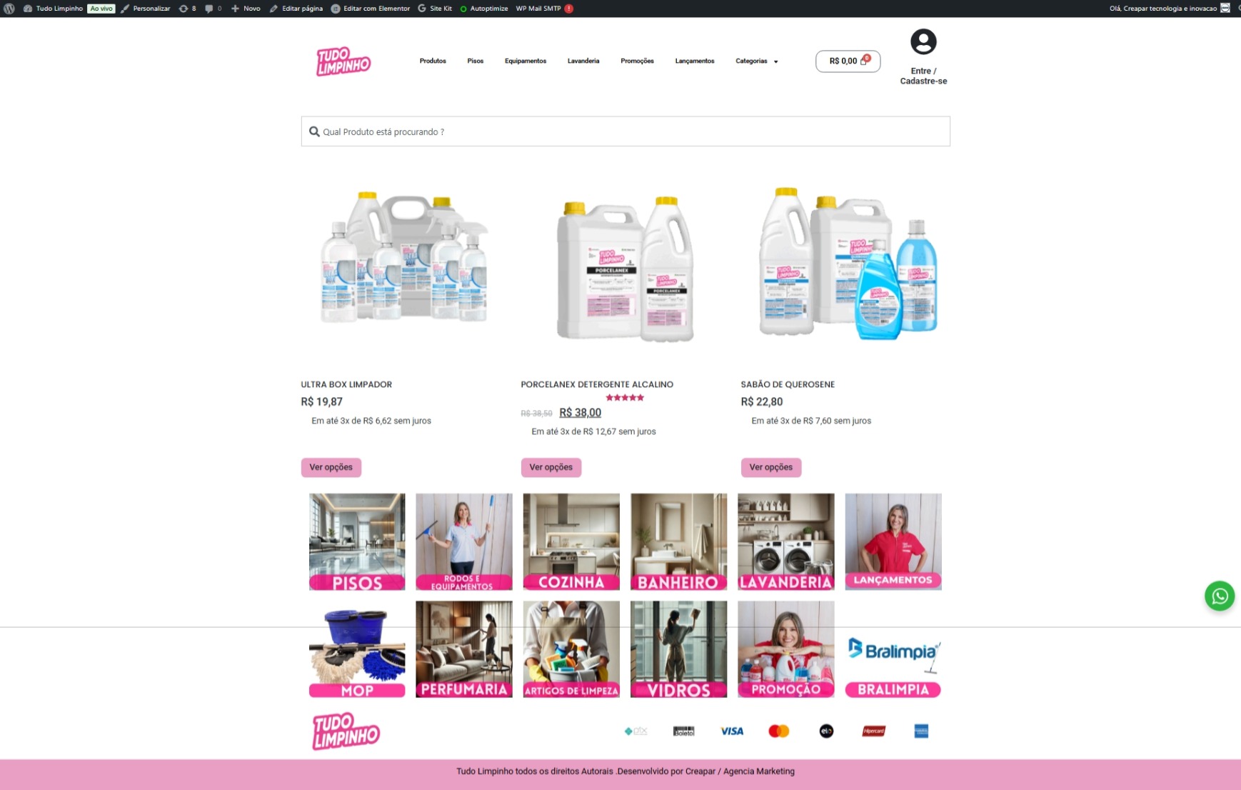 ecommerce tudo limpinho